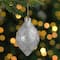 5" Glittered Silver Glass Finial Christmas Ornament
